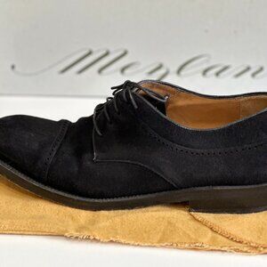 Mezlan mens black and brown suede shoes, Size 8.5